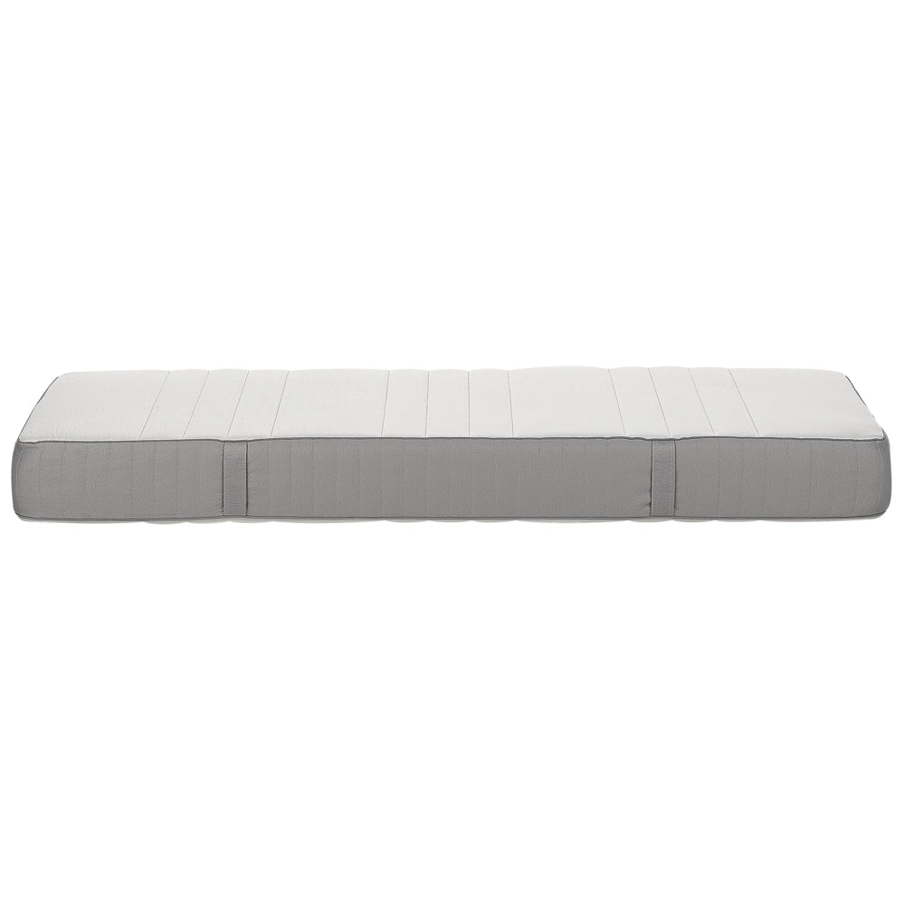 Materasso EU Medio 80 x 200 cm Bianco Grigio Schiuma Imbottitura Poliestere Sfoderabile