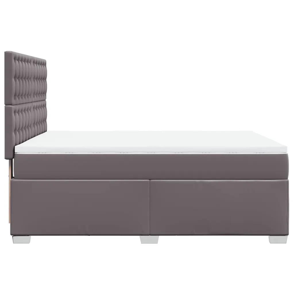 Giroletto a Molle con Materasso Grigio 140x200 cm in Similpelle 3290726