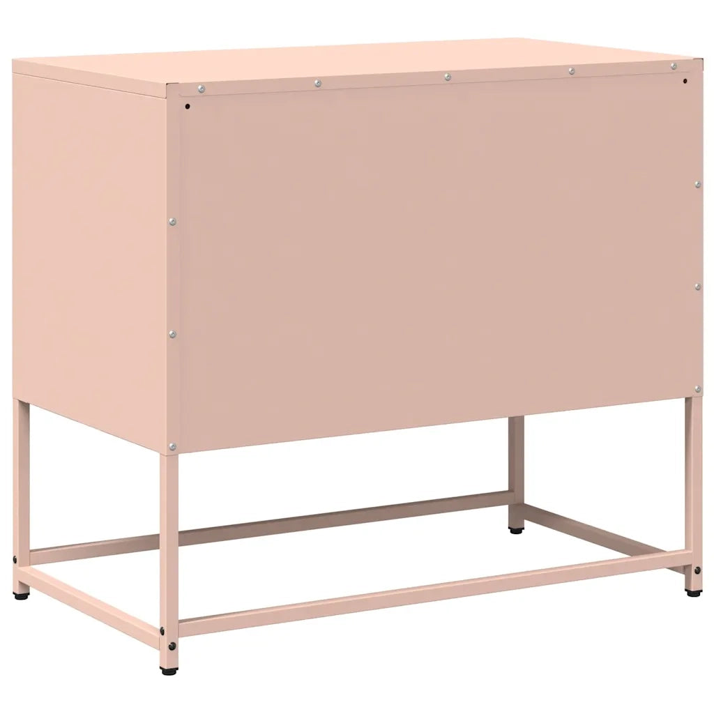 Mobile TV-Credenza per TV-Console TV Rosa 68x39x60,5 cm in Acciaio 560073