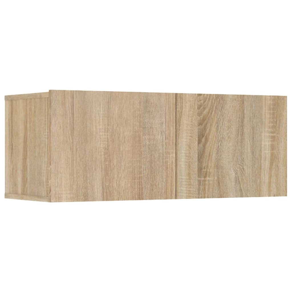 Mobile TV multimediale scaffale TV credenza mobile TV sala da pranzo soggiorno camera da letto 4 pezzi rovere Sonoma 80 x 30 x 30 cm legno ingegnerizzato marrone 02_0028757