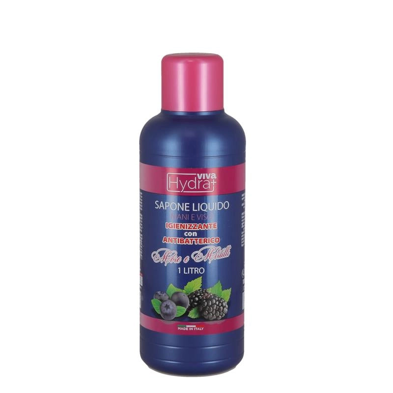 HYDRA VIVA SAPONE LIQUIDO ANTIBATTERICO RICARICA DA 1 LT CON MORE & MIRTILLI