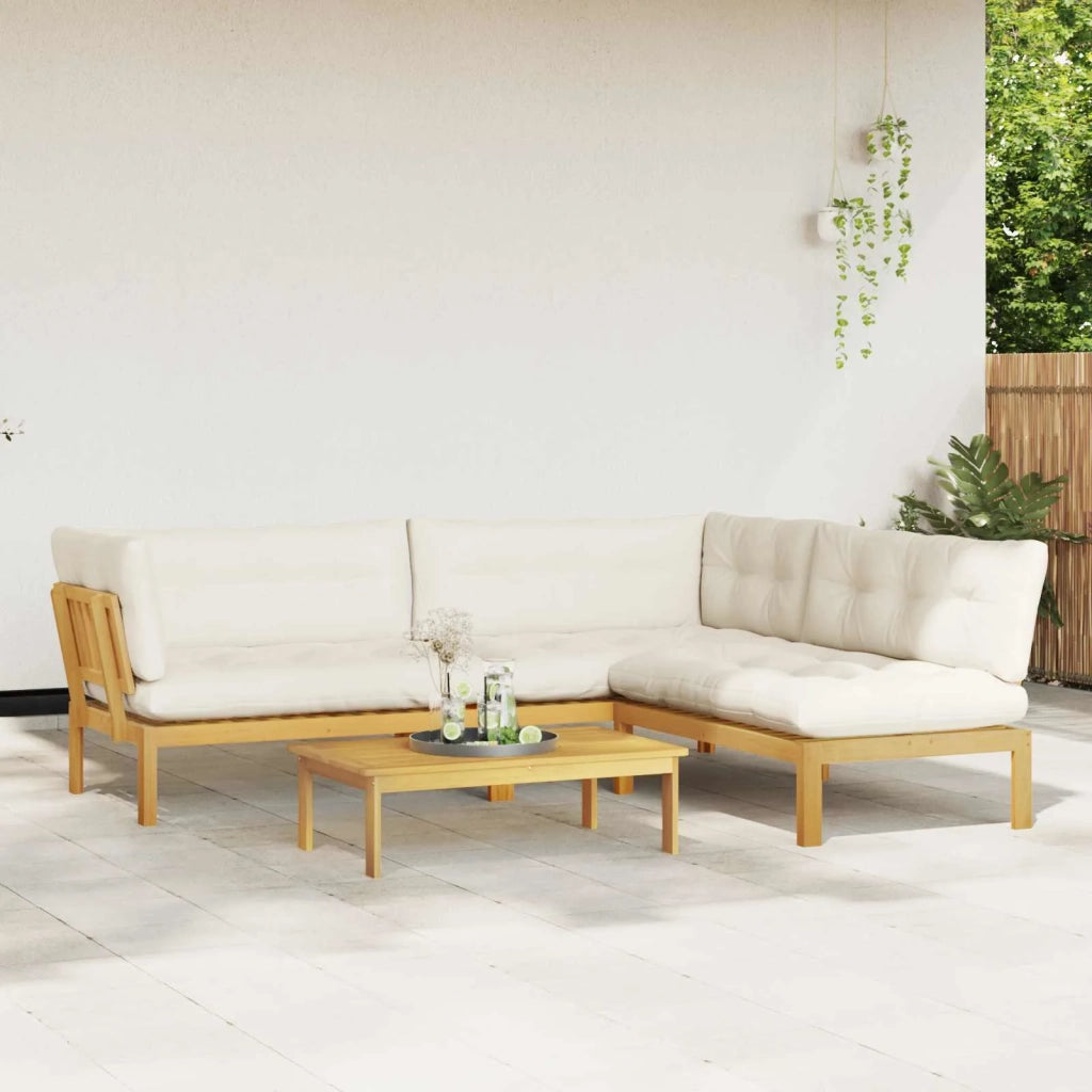 4 Pezzo Unità di divano pallet da giardino 3418261