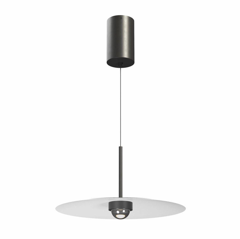 Lampada a Sospensione LED Hat Surface 8W 83° 2700K Nero Opaco - Apparecchio a Plafone o Incasso per Illuminazione d'Interni - Beneito & Faure