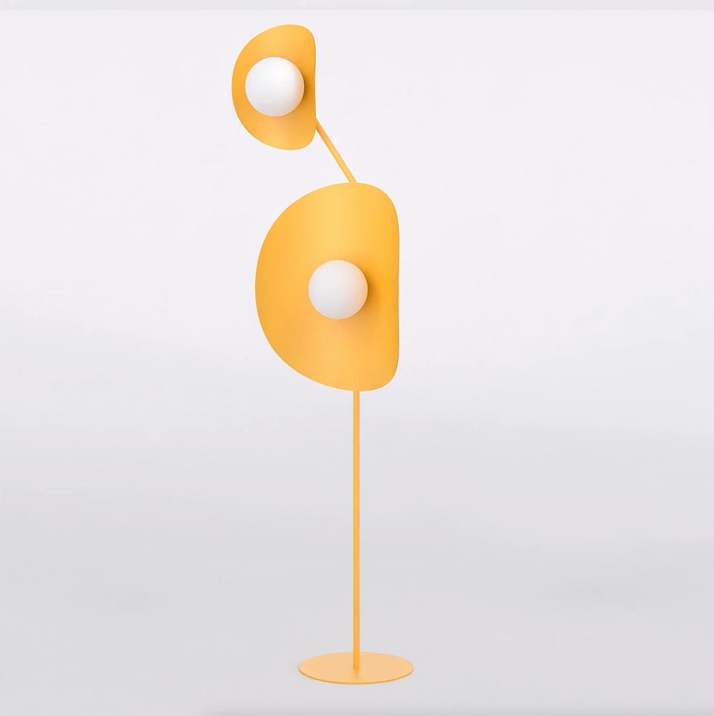 Lampada da terra DELULU arancio/bianca design 2xG9 Emibig