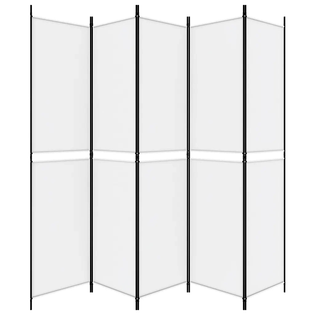 Divisorio a 5 Pannelli Bianco 250x220 cm Tessuto cod mxl 73033
