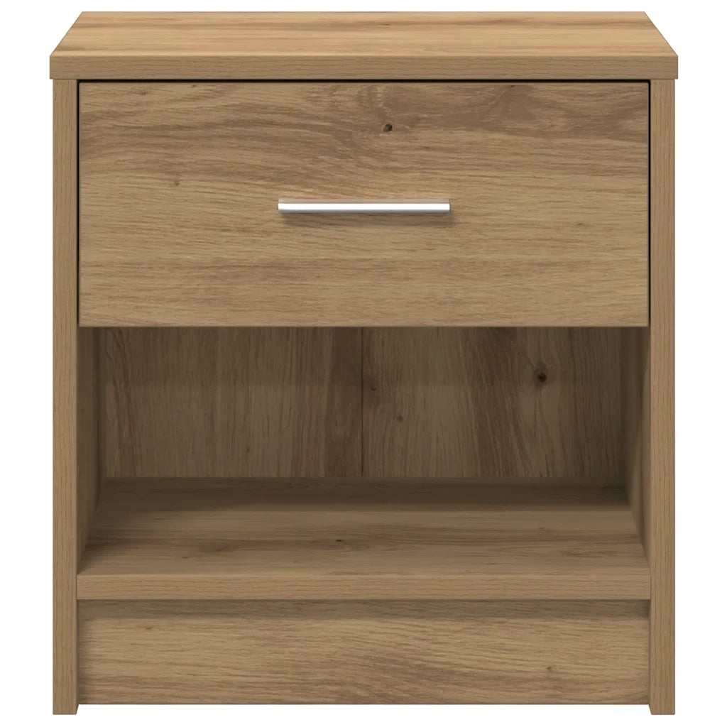 Comodino con Cassetto Rovere Artigianale 39x28x41 cm