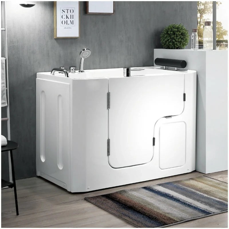Vasca da bagno per anziani 130x90 porta con apertura esterna a sinistra