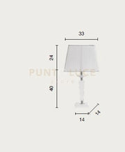 LUME GRANDE CHERUBINI CRISTALLO E CROMO CON PARALUME BIANCO L.33CM ATTACCO 1 LUCE E27
