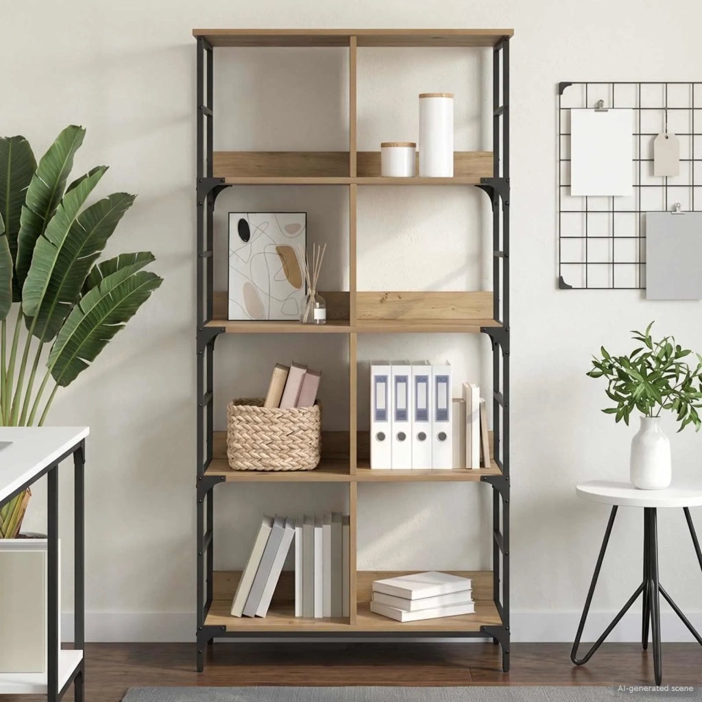 Libreria Rovere artigianale 78,5 x 33 x 153 cm metallo PB 8010893