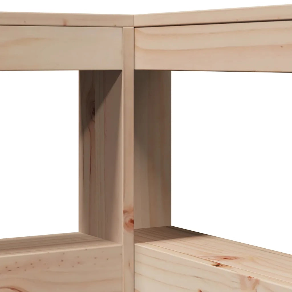 Testiera Libreria a L 80 cm in Legno Massello di Pino 859277