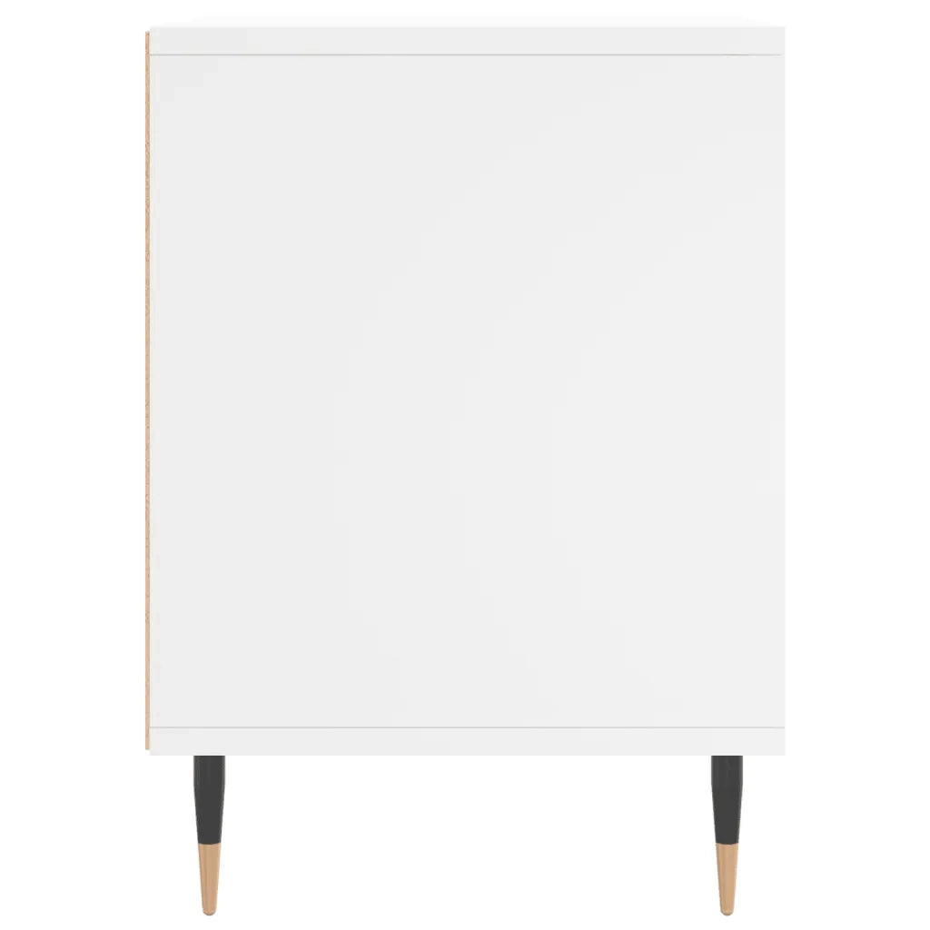 Comodini 2pz-Set di 2 Tavolino da notte Bianchi 40x35x50 cm in Legno Multistrato 920683