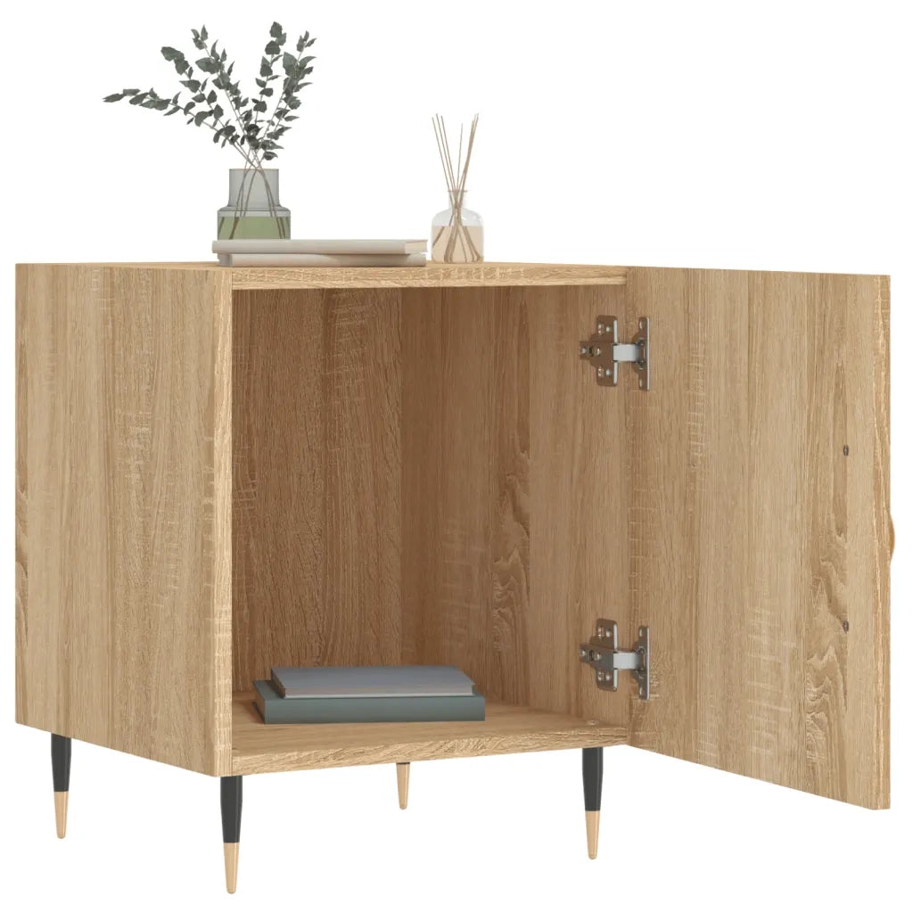 Comodini 2 pz-Set di 2 Tavolino da notte Rovere Sonoma 40x40x50 cm in Legno Multistrato 289704