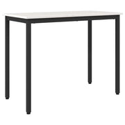 tavolo Bianco 100 x 50 x 77 cm Legno ingegnerizzato e acciaio
