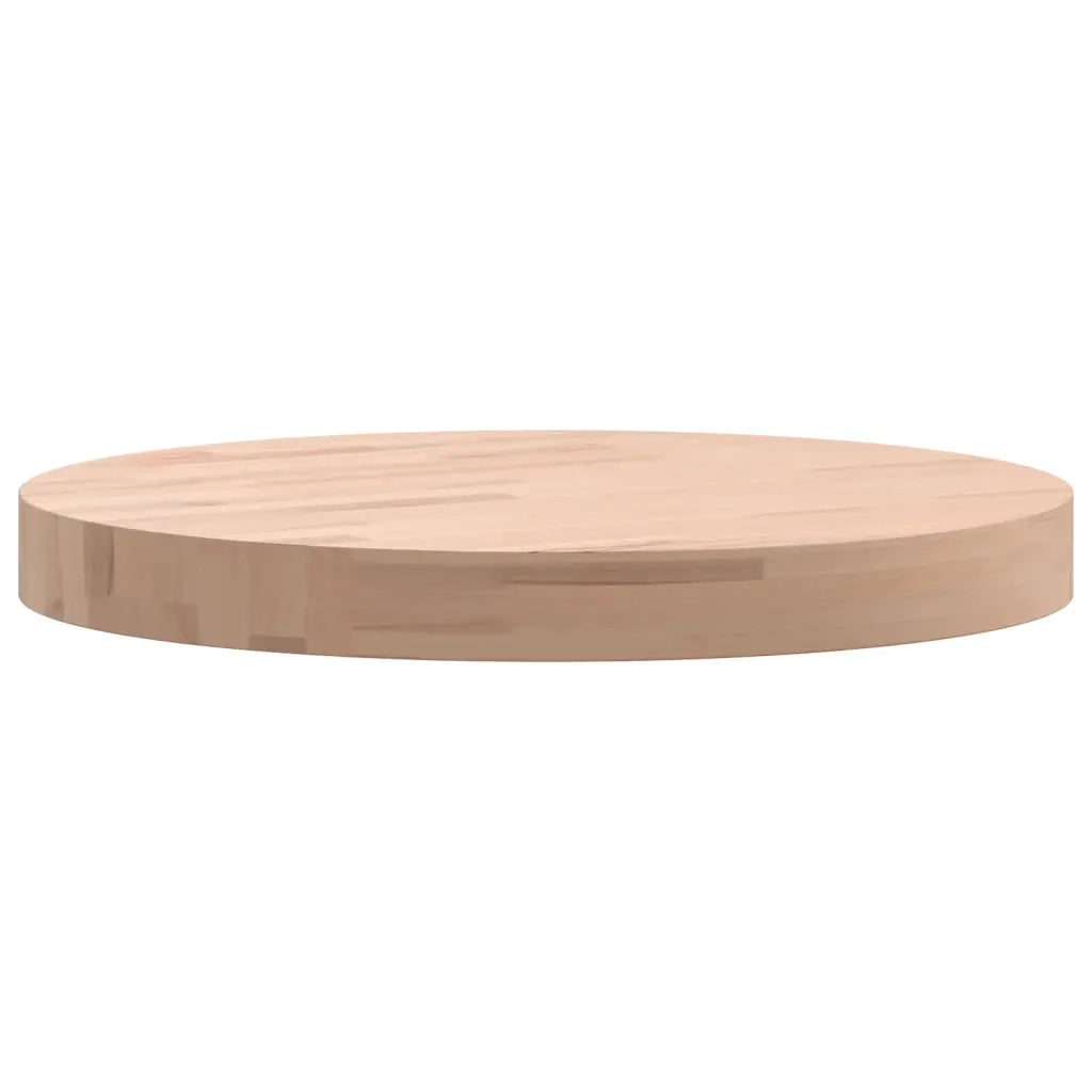 Piano per Tavolo Ø40x4 cm Rotondo in Legno Massello di Faggio 355921