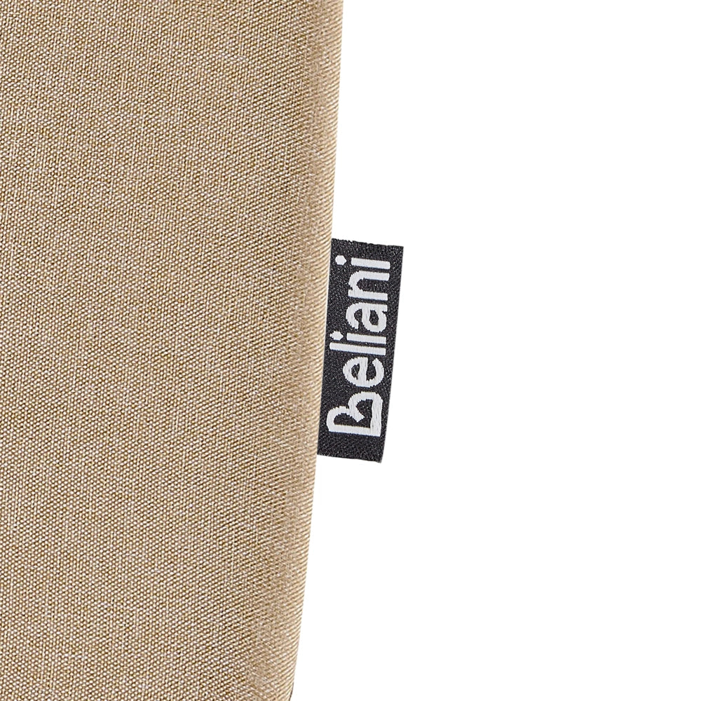 Set di 2 sedie Tessuto poliestere beige sabbia Gambe in legno massello scuro Sedile spesso imbottito