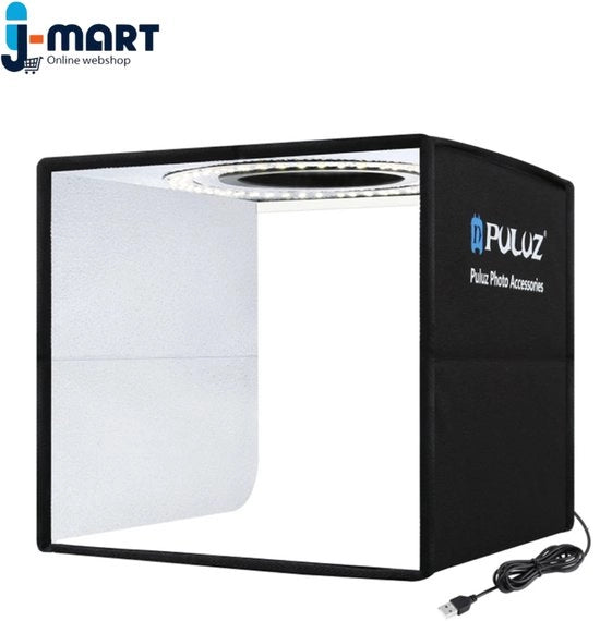 Box di Illuminazione per Fotografia - Studio Fotografico con Illuminazione a LED - Ripiegabile - Connesso via USB - 12 Diversi Fondali