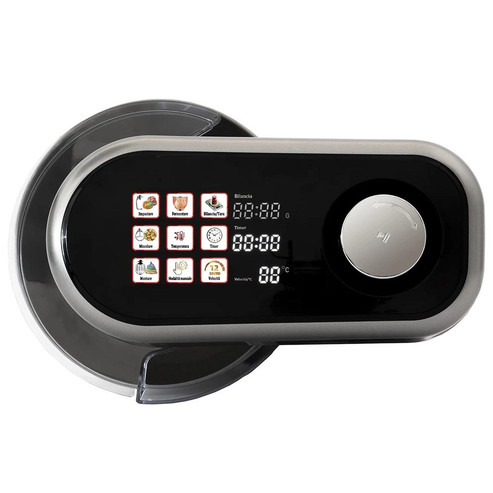 Trade Shop - Impastatrice Multifunzione 3 In 1 Display Digitale Touch Con Bilancia Integrata 5lt 1500w -