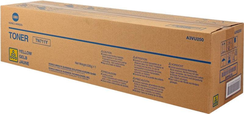 ORIGINAL Konica Minolta toner giallo A3VU250 TN711Y ~31500 Seiten