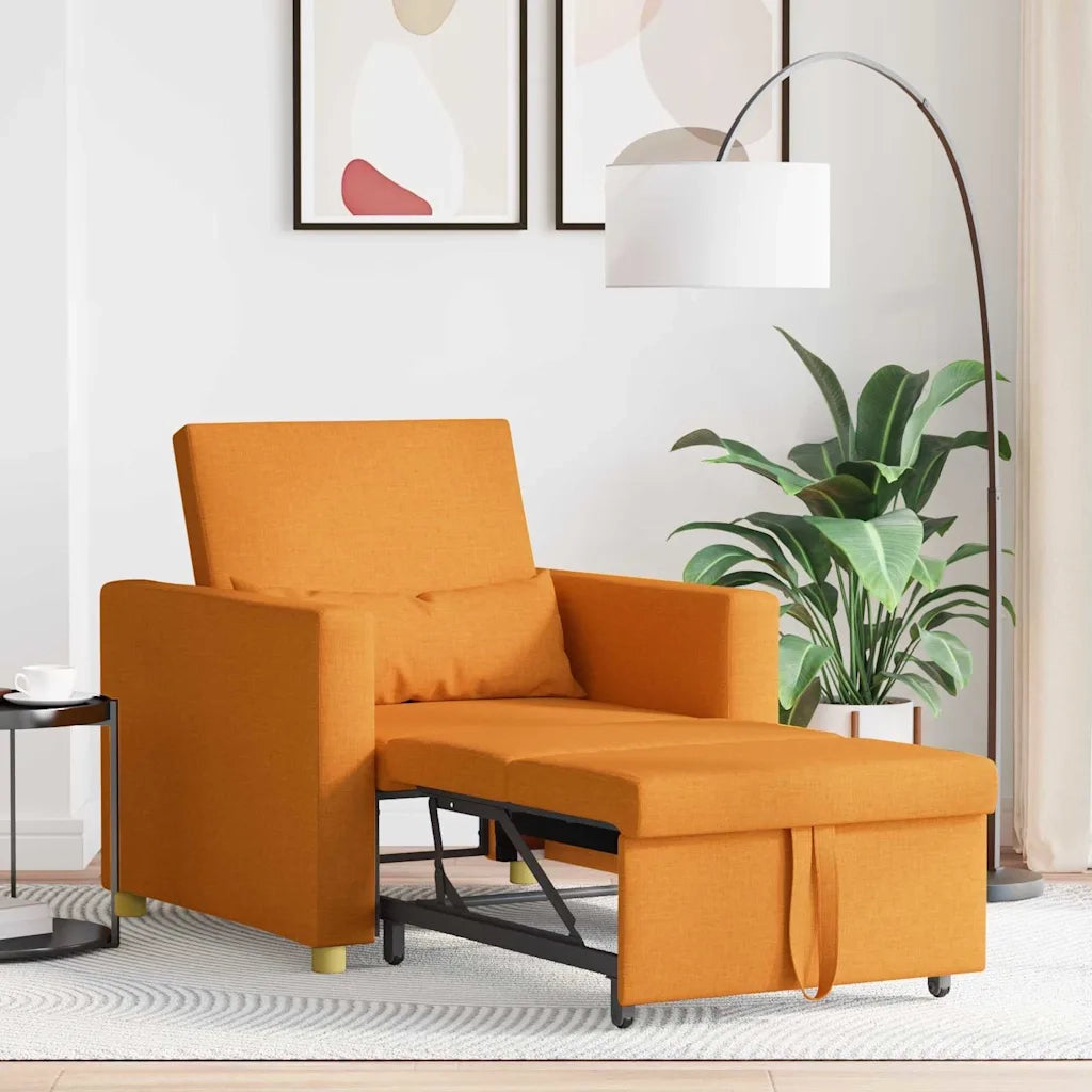 Divano letto estraibile singolo-Sofa Letto-Daybed Giallo scuro 90 x 165 x 87 cm