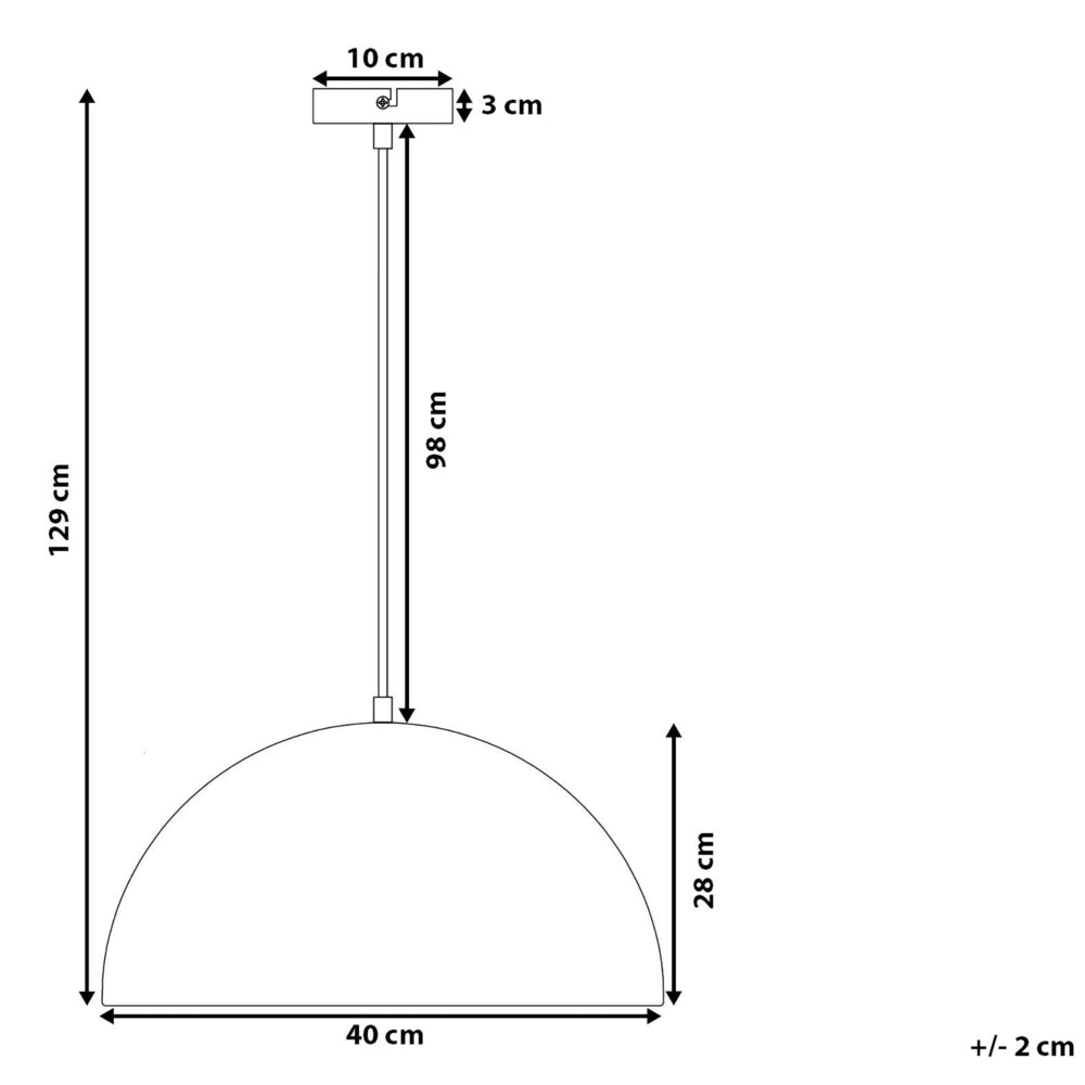 Lampada da soffitto nera Mezza Globo Metallo Industriale Moderna