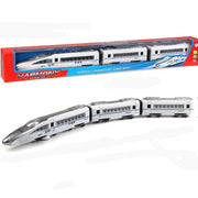 Trade Shop - Treno A Batteria 3 Vagoni Con Luci Multicolore E Melodie Giocattolo Per Bambini -