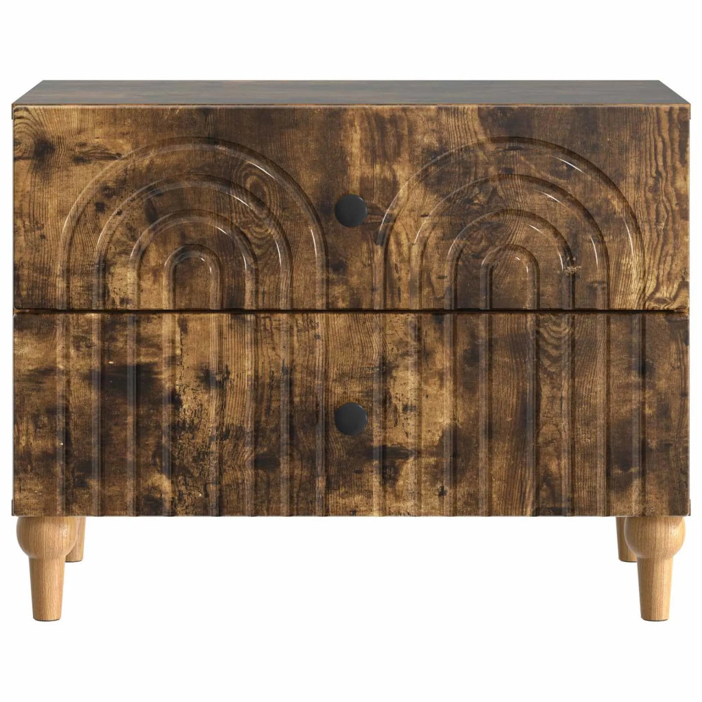 Armadio da Notte con cassetto Rovere Fumo 62 x 34,5 x 48 cm 894090