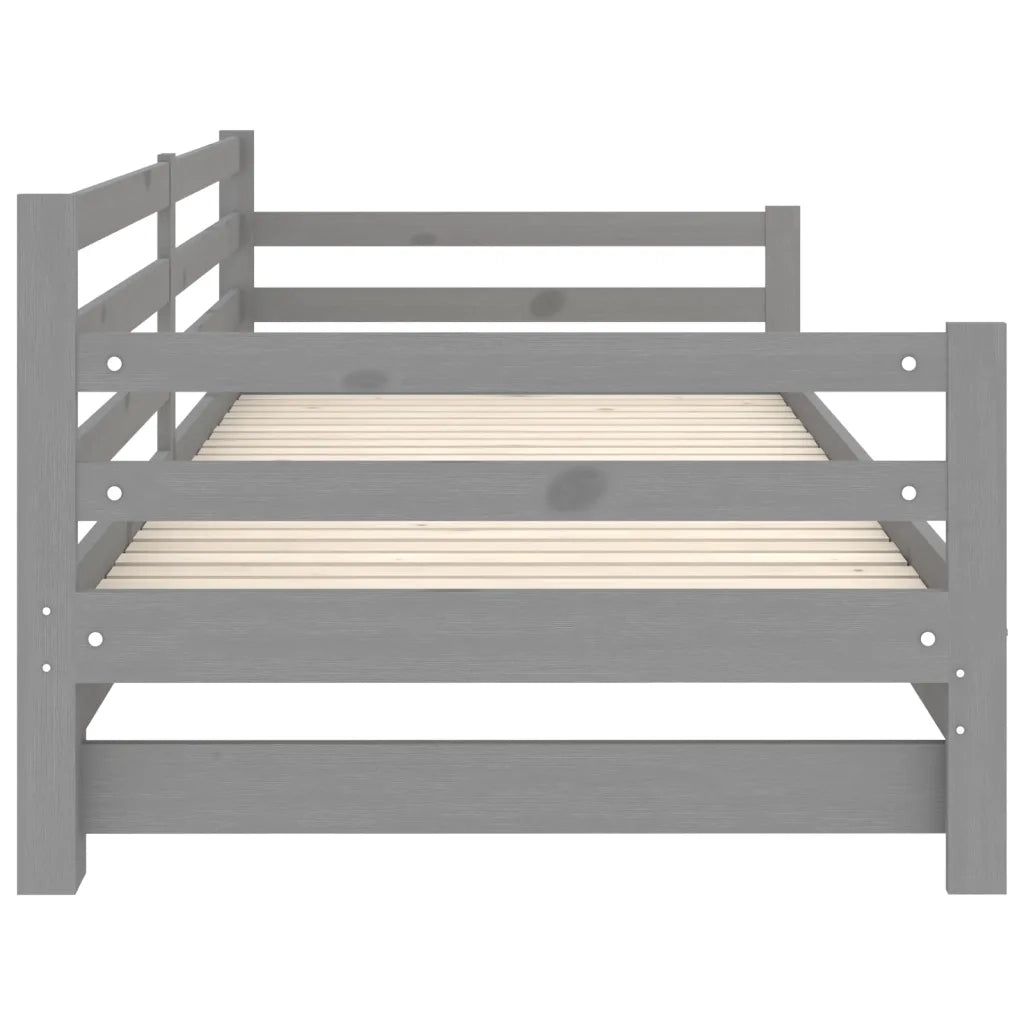 Dormeuse Estraibile Grigia in Massello di Pino 2x(90x200) cm 806957