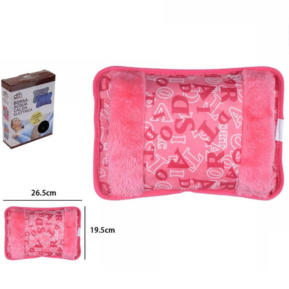 Trade Shop - Borsa Acqua Calda Elettrica Lettere Con Tasca Scalda Mani Vari Colori E Fantasie -