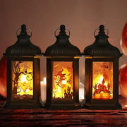Decorazione di Halloween con luce LED - lanterna pomona crepuscolare decorazione del giardino strega con batteria
