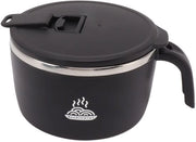 Piatto per Zuppa 900 Ml - Piatto in Acciaio Inossidabile - Piatto per Noodle - Orecchino per Telefono Cellulare - Borsa da Picnic Pratica - Coperchio con Raffreddamento Termico - Piatto per Noodle