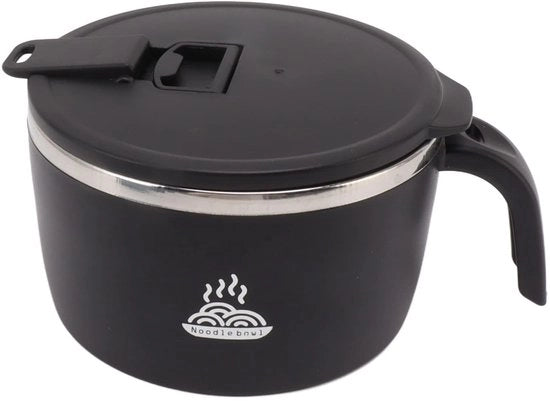 Piatto per Zuppa 900 Ml - Piatto in Acciaio Inossidabile - Piatto per Noodle - Orecchino per Telefono Cellulare - Borsa da Picnic Pratica - Coperchio con Raffreddamento Termico - Piatto per Noodle
