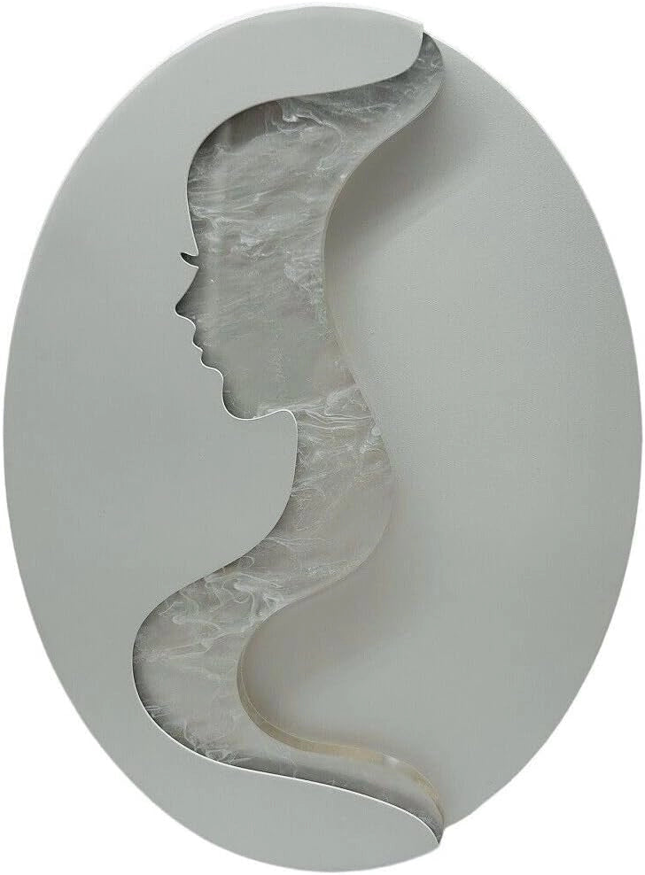 Applique LED Moderna da Parete 7W 560 Lumen con Silhouette Donna – Luce Calda/Naturale/Fredda – Bianco, IP20 – Design Artistico Interno 300x220 mm