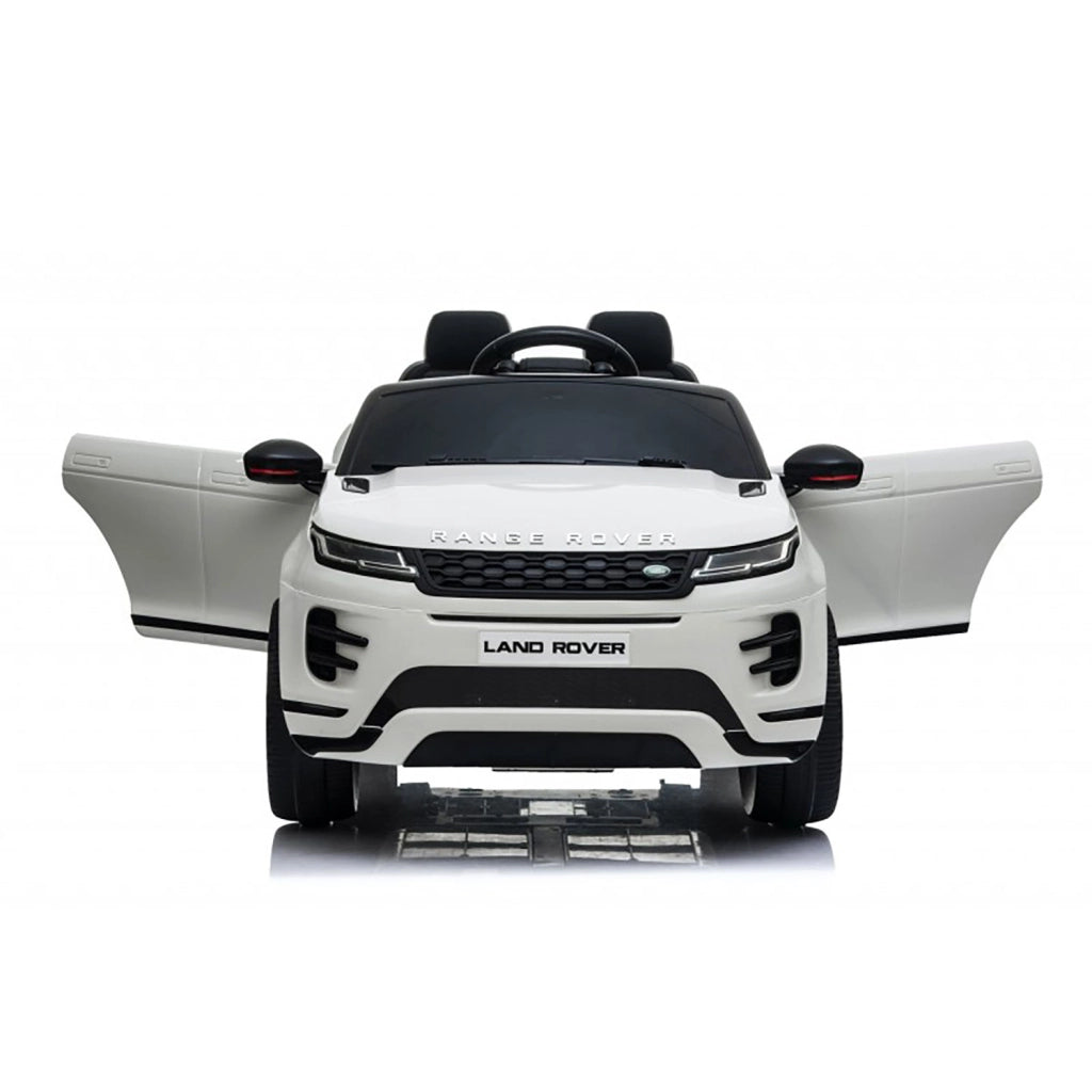 Macchina Elettrica per Bambini Licenza Land Rover Evoque 12V con Telecomando Bianco