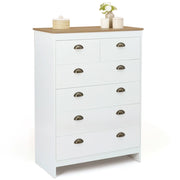 IDMarket - Cassettiera ISIS 80 cm con 6 cassetti bianchi e piano in legno