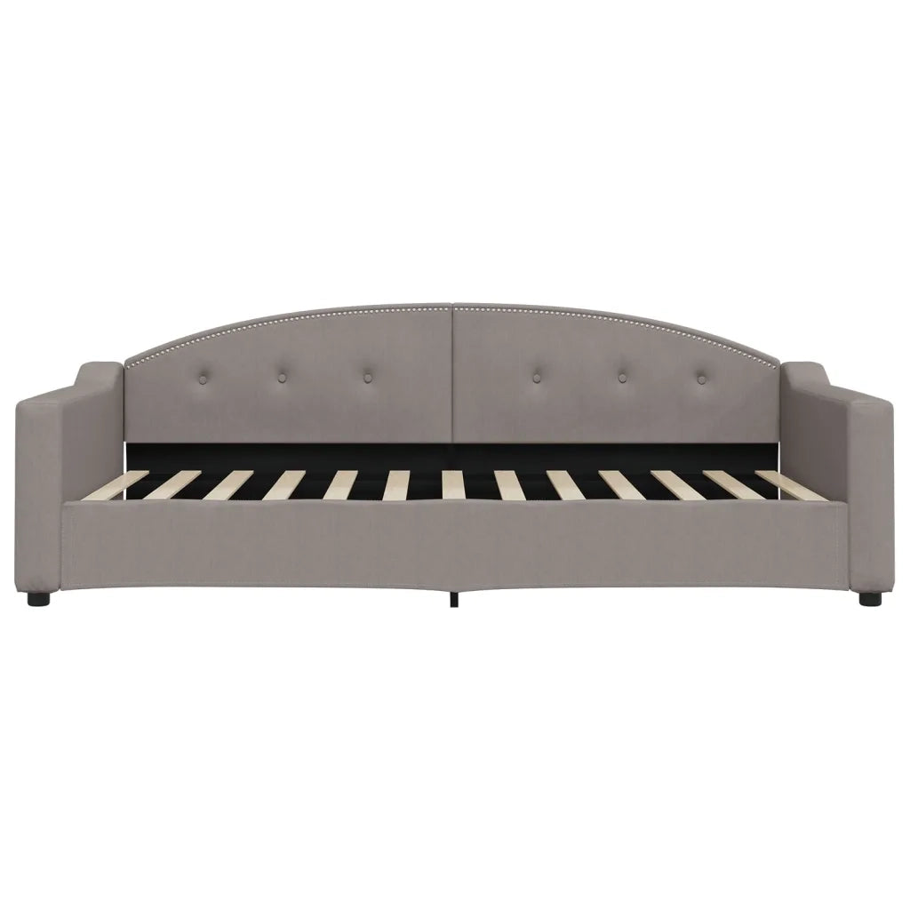 vidaXL Divano Letto Estraibile con Cassetti Tortora 100x200 cm Tessuto