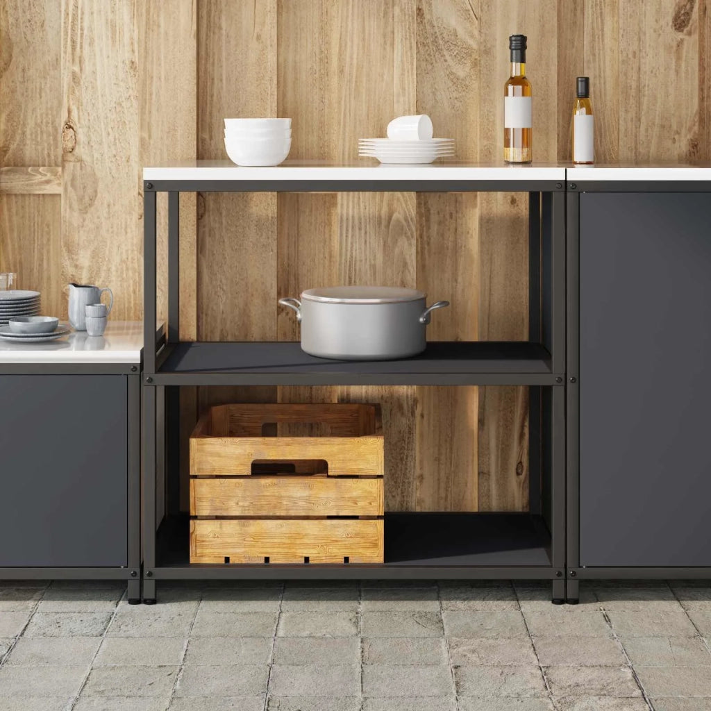 Stoccaggio in cucina Antracite 90 x 50 x 92 cm Acciaio 874956