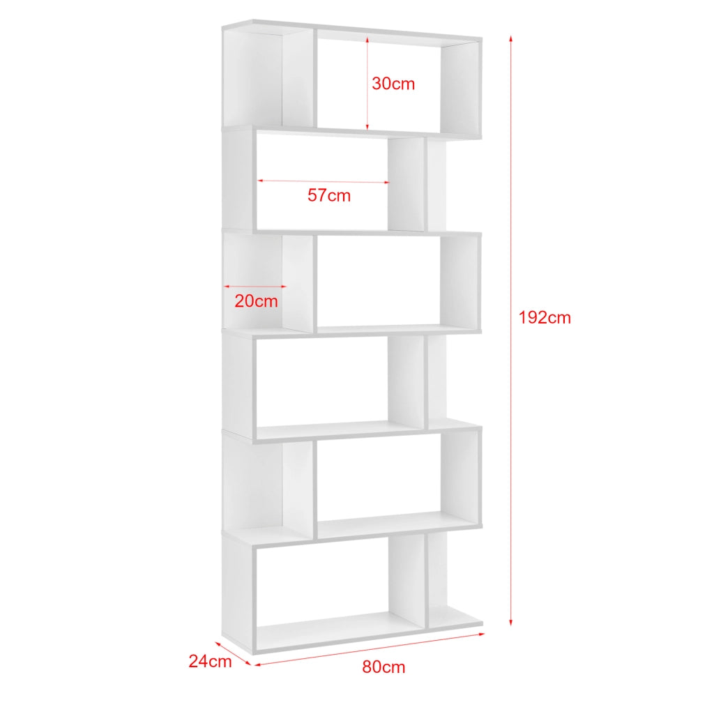 Libreria Borrby Scaffale da Terra 192 x 80 x 24 cm Bianco [en.casa]