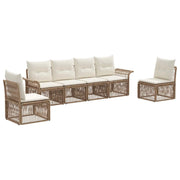 Set Divano da Giardino 6 pcs Beige polyrattan 3434793