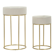 Tavolinetti Alti Wedding Rotondi Set 2 Pz cm ø 50x90-40x70