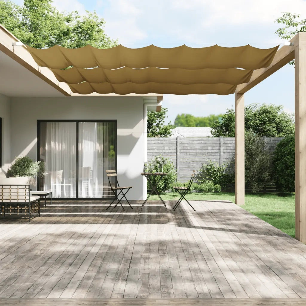 Paravento Verticale Beige 140x420 cm in Tessuto Oxford 148264