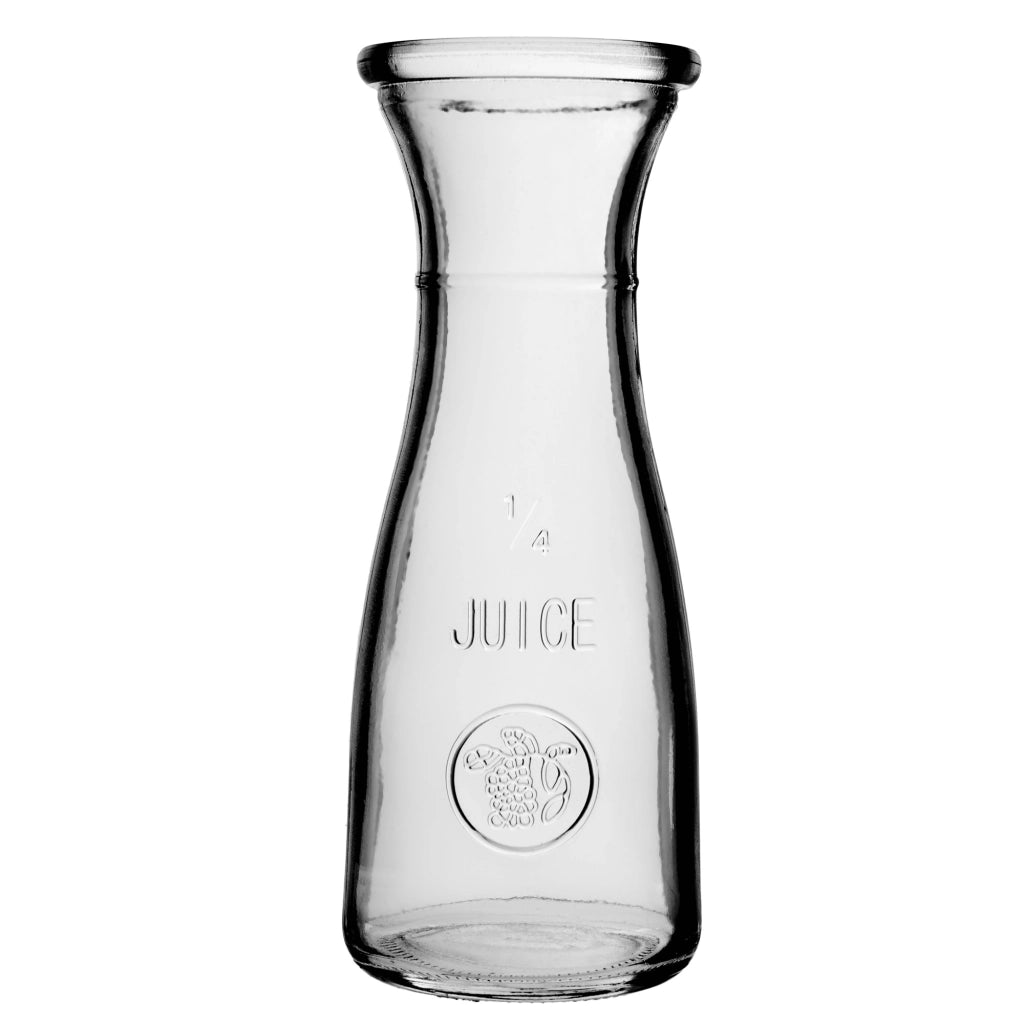 Set di 2 caraffe in vetro KADAX da 250 ml per acqua, acqua e limonata.