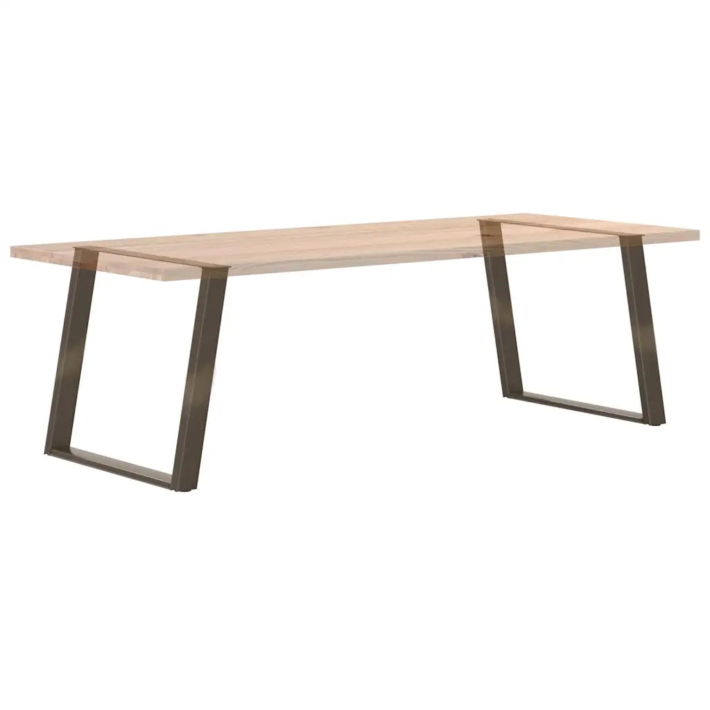 Gambe per tavolo da pranzo a forma di U 2 pz in acciaio naturale 90x(72-73) cm 4012803