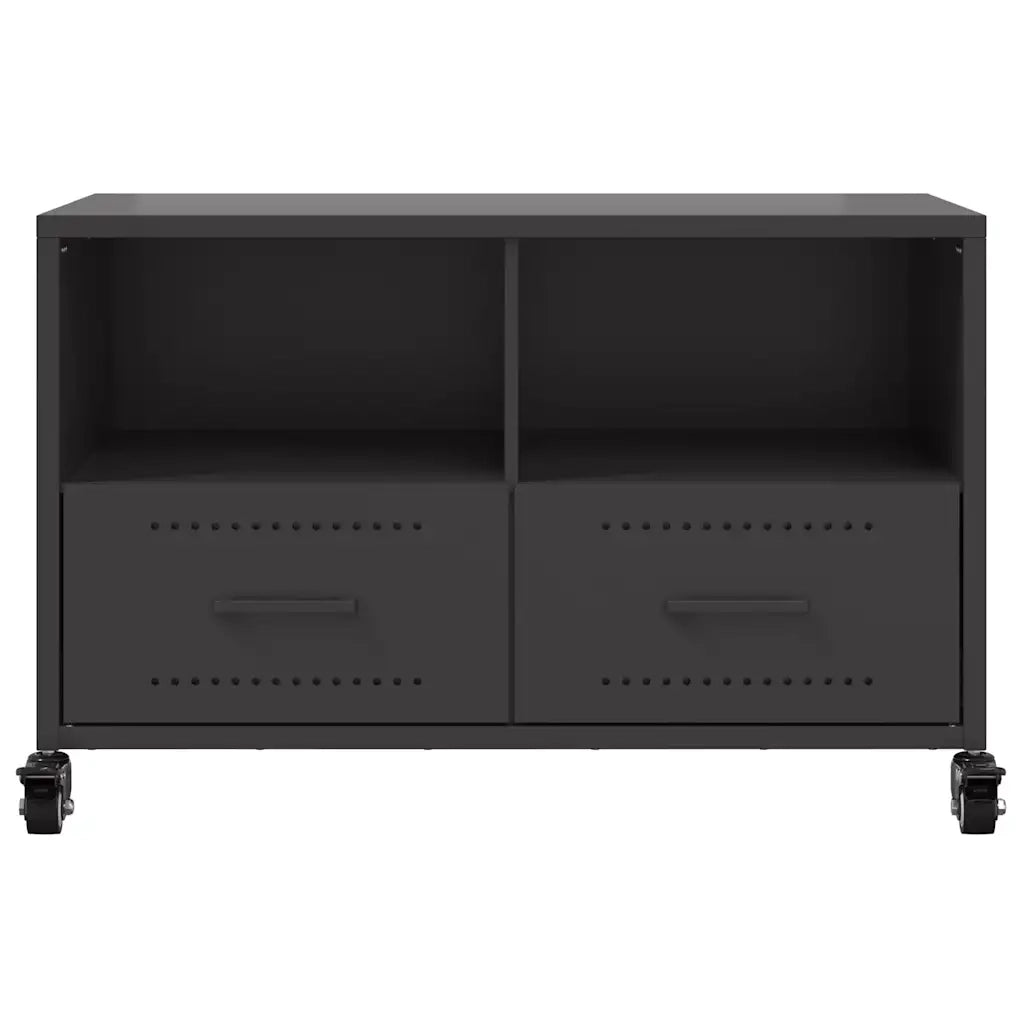 Mobile TV-Credenza per TV-Console TV Nero 68x39x43,5 cm in Acciaio 911147