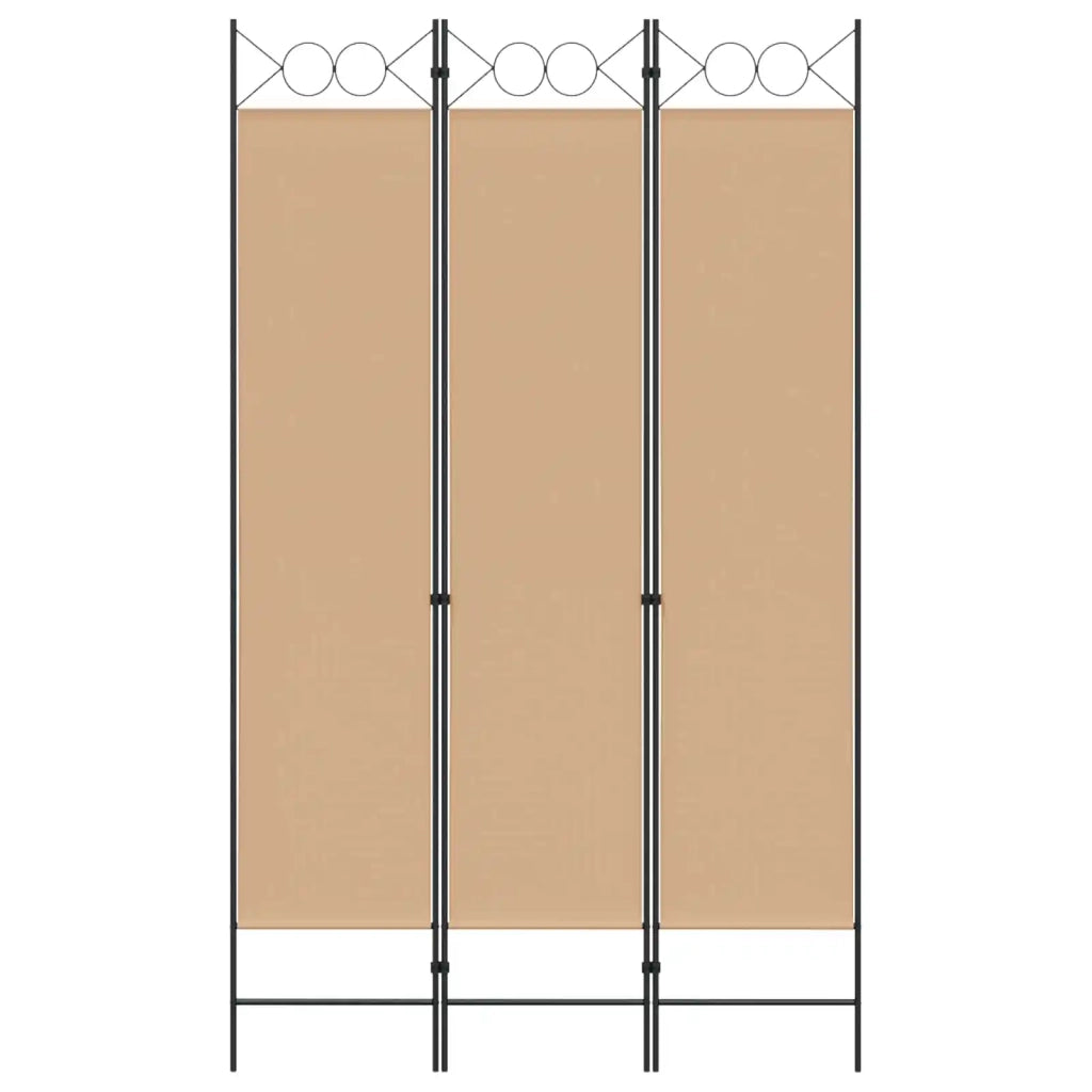 Divisorio Ambienti | Divider per stanze | Paravento a 3 pannelli Beige 120 x 200 cm Tessuto