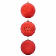 Set di palline di Natale XXL 3 pz Rosso Plastica CFW6649512