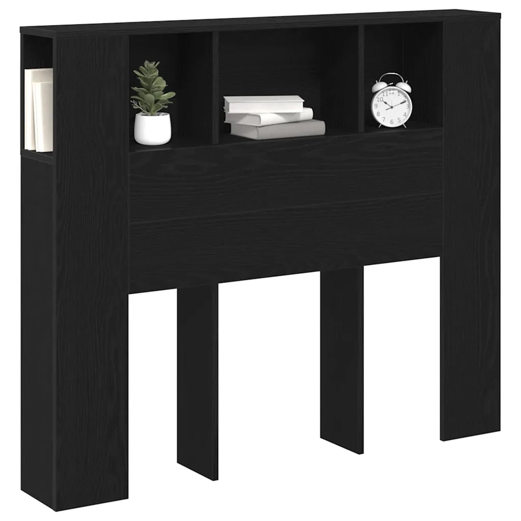 Testata del letto Rovere Nero Legno ingegnerizzato 862757