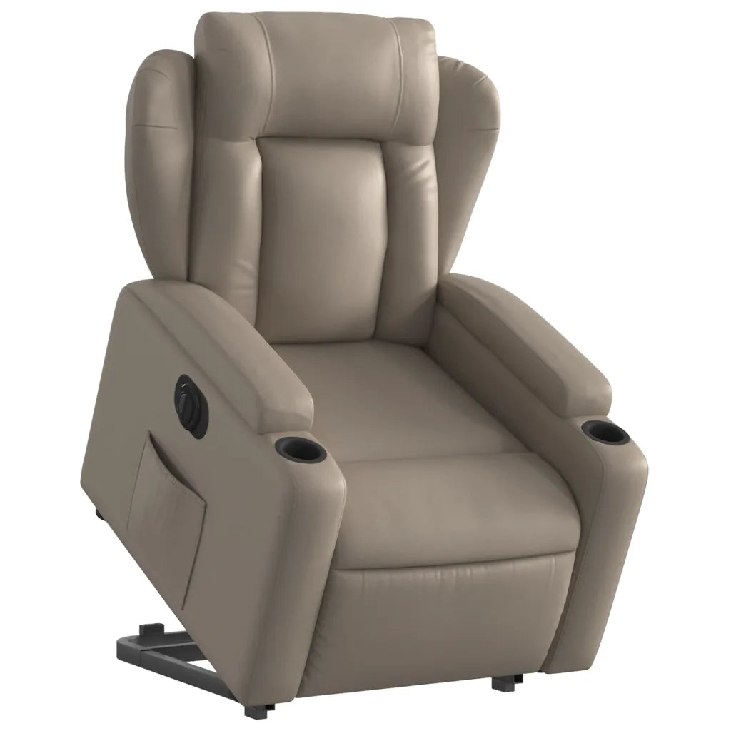 Poltrona Alzapersona Reclinante Elettrica Cappuccino Similpelle 3204564