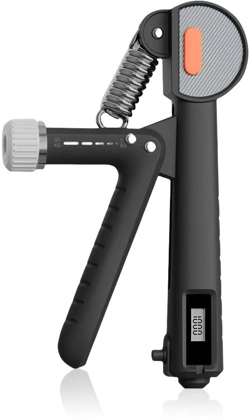 Manubrio Flintronic, manubrio regolabile per peso da 5 a 60 kg, allenatore per braccio, con funzione di tensione, antiscivolo, per allenamento della presa, dita, polso
