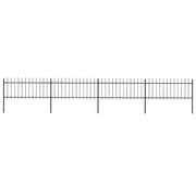 Recinzione da Giardino con Punta a Lancia in Acciaio 671x80 cm Nero 277605