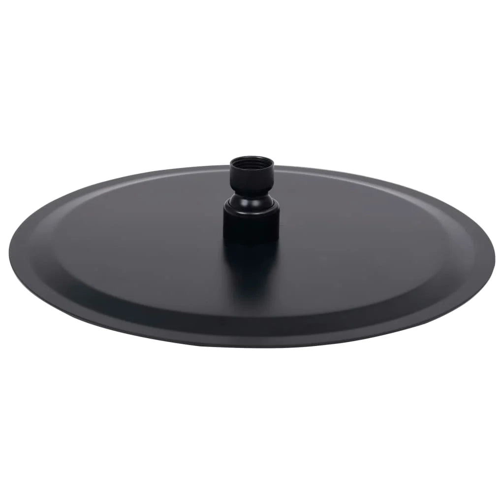 Soffione doccia a pioggia soffione doccia accessorio per il bagno acciaio inox 25 cm rotondo nero 02_0002073